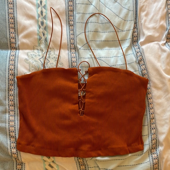 Free People Tops - FP Burnt orange crop top